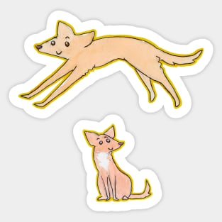 Podenco dog sticker design Sticker